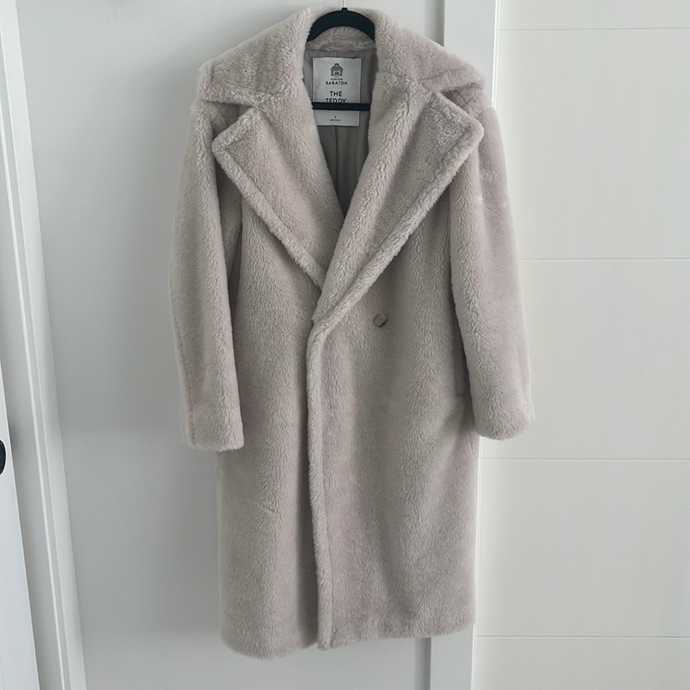 BABATON the teddy coat size 2 in cream colour